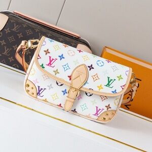 Louis Vuitton White Multicolor Monogram Crossbody Bag